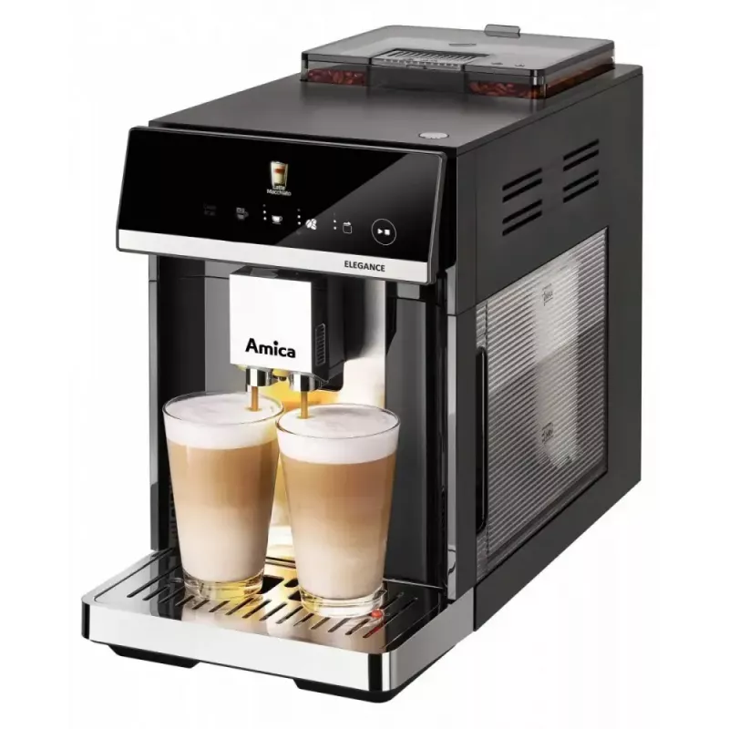 Amica Elegance CM 7011 Espressomaschine, Stahlmahlwerk, integriertes Milchaufschäumsystem