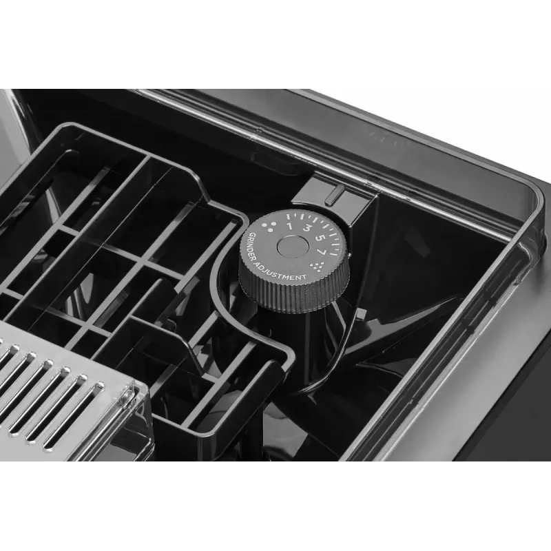 Amica Elegance CM 7011 Espressomaschine, Stahlmahlwerk, integriertes Milchaufschäumsystem
