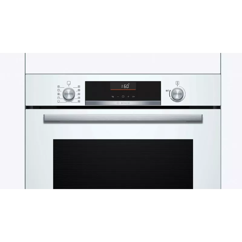 Einbau-Elektrobackofen Bosch Serie 6 HBG536EW4 — 71 L, 3400 W, weiß, EasyClean, 10 Automatikprogramme