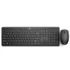 HP 230 Wireless-Maus-und-Tastatur-Kombination, Full-Size (100%), Wireless, RF Wireless, Membran, Schwarz, Maus enthalten