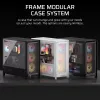 PC-Miditower-Gehäuse CORSAIR FRAME 5000D RS — Schwarz, ATX/EATX-Unterstützung, 3x 140-mm-Frontlüfter, gehärtetes Glas, 250×556×542 mm