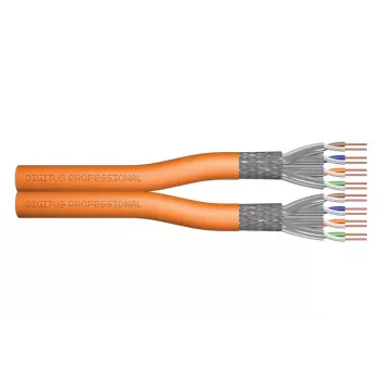 DIGITUS Installationskabel - Cat 7 - S/FTP - AWG 23/1 - Duplex - 100 m - Orange