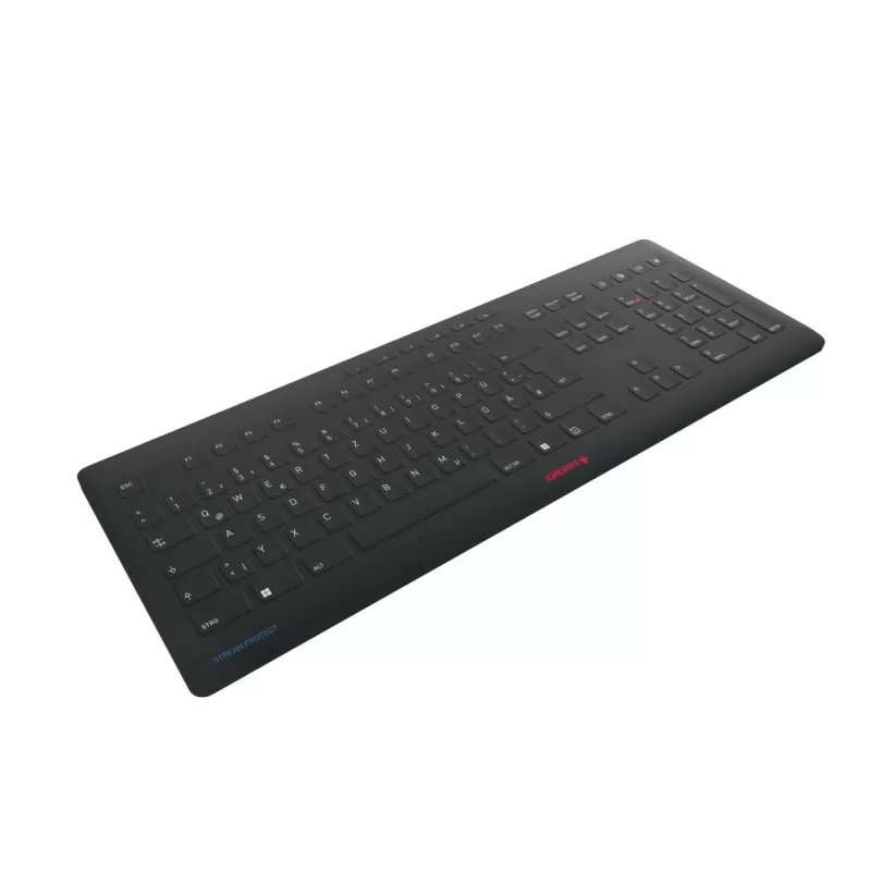 Cherry Stream Protect kabellose Tastatur, QWERTZ, Deutsch, Schwarz