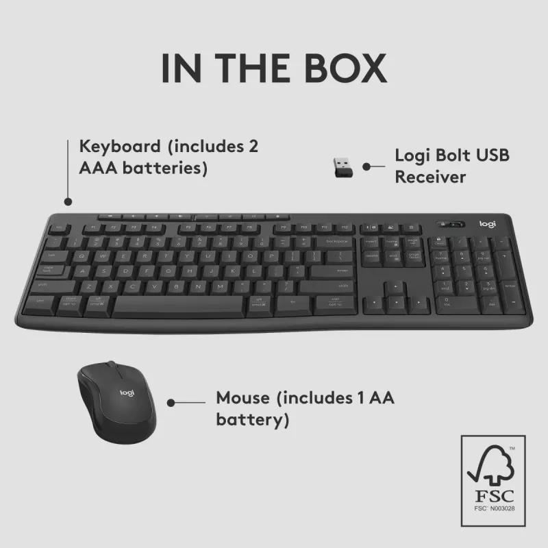 Logitech MK370 Combo for Business Wireless Tastatur and Maus Full-size QWERTZ