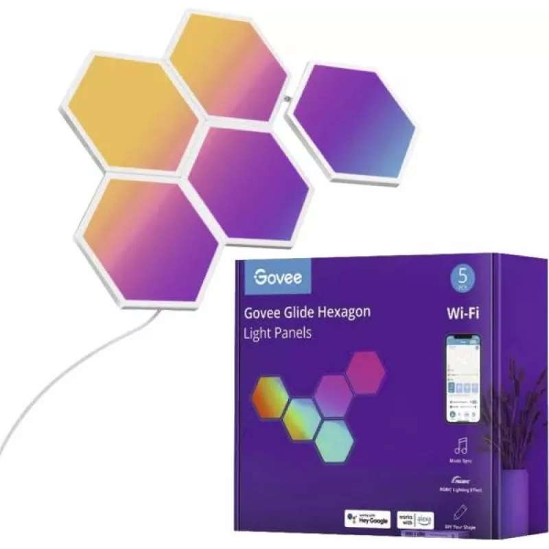 Govee Glide Hexa B6061 LED-Lichtpanels, 5 Stück