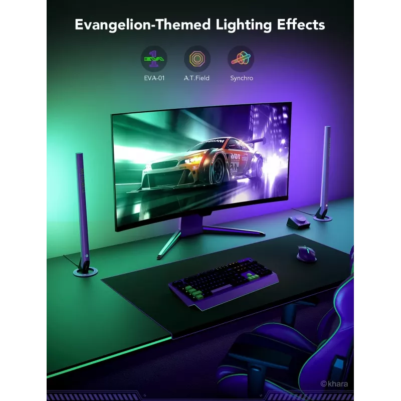 Govee H6047 RGBIC intelligente Gaming-Lichtleisten, 24 W, WLAN/Bluetooth