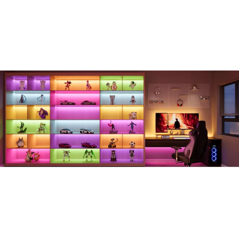 Intelligenter LED-Streifen Govee Strip Light S 5m – WLAN/Bluetooth, RGBIC, 5.000 mm, weiß