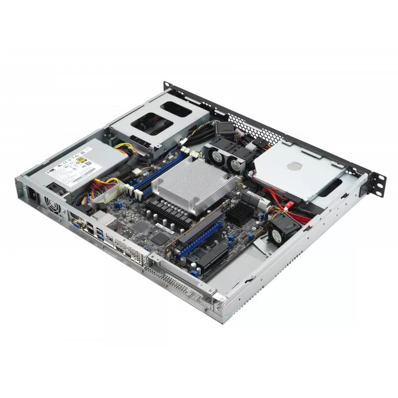 Rack-Server ASUS RS100-E11-PI2, Intel C252, LGA 1200, 1U, 4 DIMM, DDR4 bis 128 GB, 350 W Netzteil, 2x RJ-45, M.2