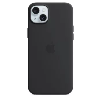 Cover Apple iPhone 15 Plus Silicone Case mit MagSafe Schwarz