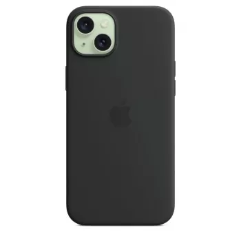 Cover Apple iPhone 15 Plus Silicone Case mit MagSafe Schwarz