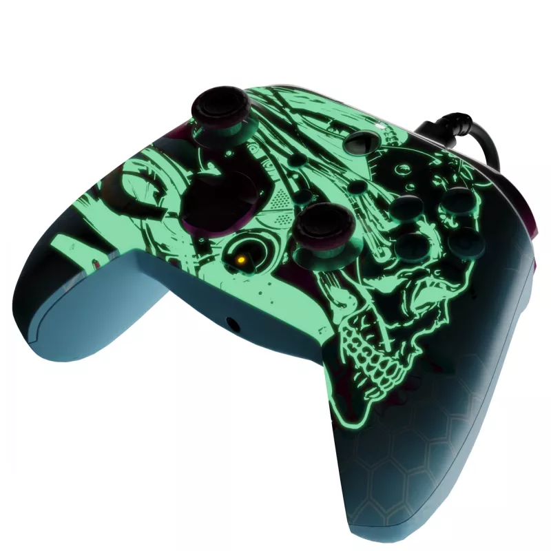 PDP REMATCH GLOW Advanced kabelgebundener Controller Android Dreams, im Dunkeln leuchtend, für Xbox Series X|S, Xbox One, PC, USB-C, 2,43 m Kabel, Mehrfarbig