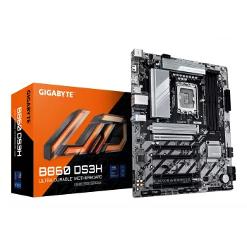 GIGABYTE B860 DS3H Mainboard – Unterstützt Intel Core Ultra CPUs, 8+1+2+2 Phasen VRM, bis zu 9066 MHz DDR5, 1x PCIe 5.0 + 1x PCIe 4.0 M.2, 2,5 GbE LAN, USB 3.2 Gen 2x2