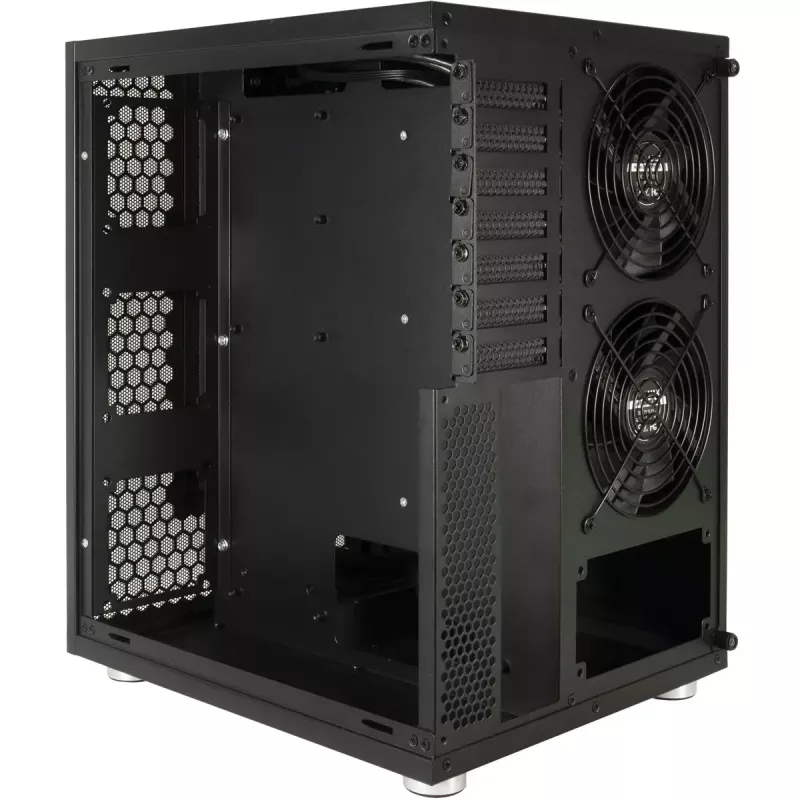 Inter-Tech IPC NAS-8 Mini-NAS-Gehäuse, 8 Laufwerksschächte, ITX/Micro-ATX/ATX, Schwarz
