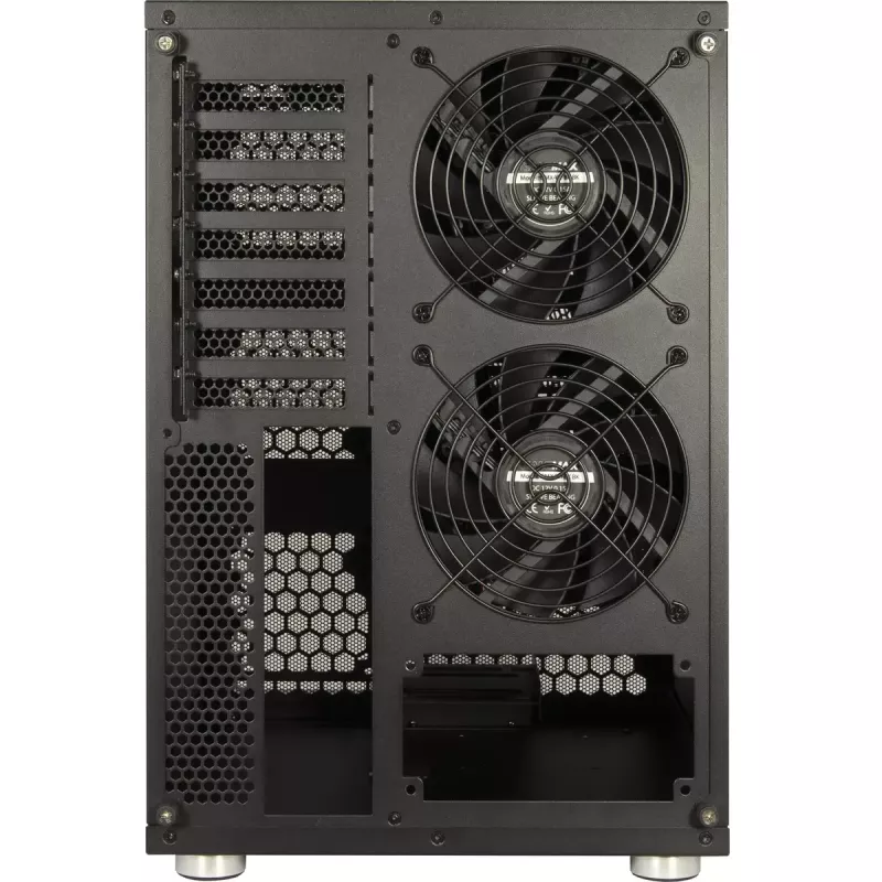 Inter-Tech IPC NAS-8 Mini-NAS-Gehäuse, 8 Laufwerksschächte, ITX/Micro-ATX/ATX, Schwarz