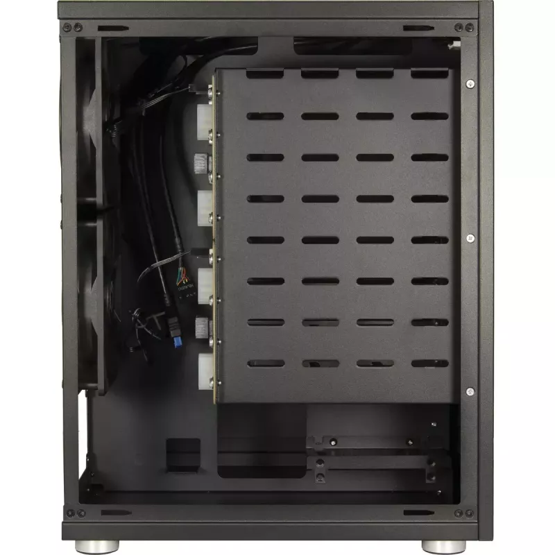Inter-Tech IPC NAS-8 Mini-NAS-Gehäuse, 8 Laufwerksschächte, ITX/Micro-ATX/ATX, Schwarz
