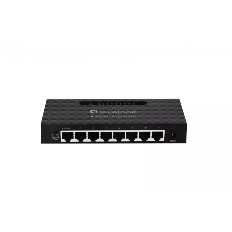 LevelOne GEU-0821 8-Port Gigabit-Ethernet-Switch, 10/100/1000