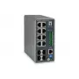 LevelOne IGU-1271 TURING Industrieller L3 Lite Managed Gigabit Switch, 12 Ports (8 x RJ45, 4 x SFP), DIN-Schiene, DC