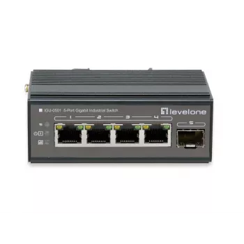 Network Switch LevelOne IGU-0501 Gigabit Ethernet PoE Schwarz