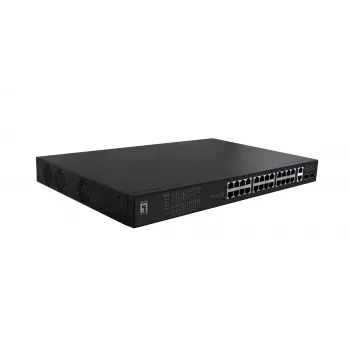 LevelOne FGP-2831 Netzwerk-Switch Unmanaged Fast Ethernet (10/100) Power over Ethernet (PoE) 1U Schwarz