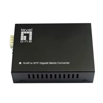 LevelOne RJ45 auf SFP Gigabit Medienkonverter, 802.3bt 90W PoE PSE