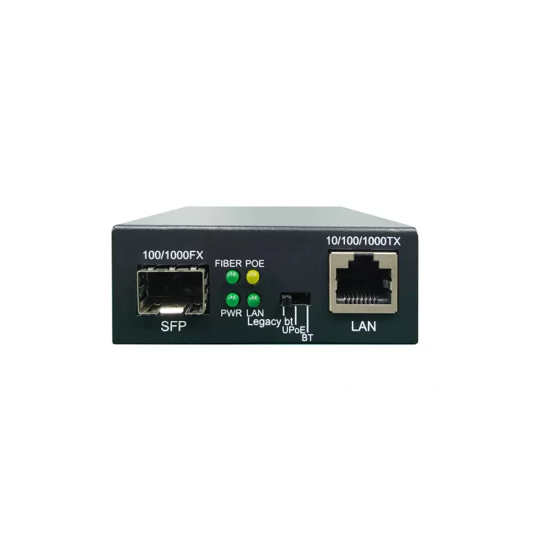 LevelOne RJ45 auf SFP Gigabit Medienkonverter, 802.3bt 90W PoE PSE