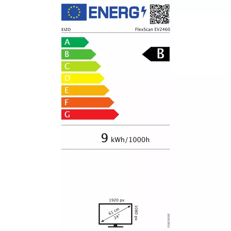 Monitor EIZO EV2460-BK 23.8 Zoll IPS LED Full HD 1920x1080, 250 cd/m², 5 ms, USB-Hub, Lautsprecher, VESA