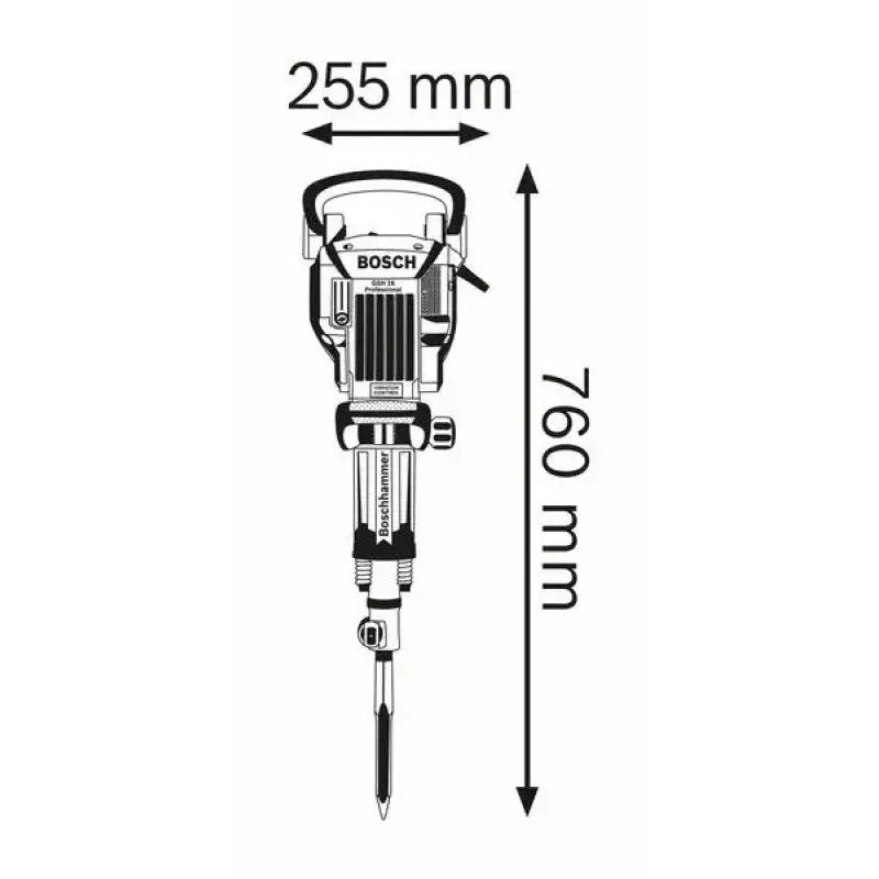 Bosch GSH 16-30 Professional Abbruchhammer, 1750 W, 41 J