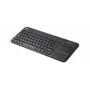 LOGITECH Wireless Touch Tastatur K400 Plus - Schwarz - Espanol Qwerty