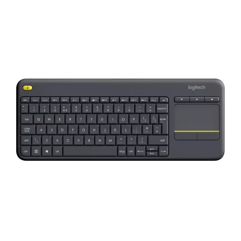 LOGITECH Wireless Touch Tastatur K400 Plus - Schwarz - Espanol Qwerty