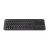 LOGITECH Wireless Touch Tastatur K400 Plus - Schwarz - Espanol Qwerty