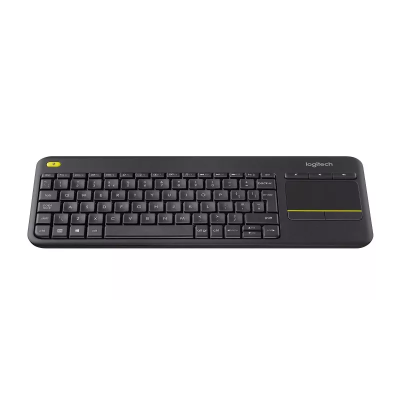 LOGITECH Wireless Touch Tastatur K400 Plus - Schwarz - Espanol Qwerty