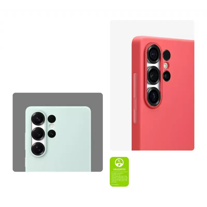 Cover Samsung Galaxy S25 Ultra Silikon-Hülle Rot Monochromatisch
