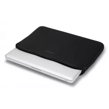 DICOTA Perfect Skin - 12-12.5in Notebook-Sleeve - Schwarz / Synthetisches Neopren mit 100% recyceltem Obermaterial