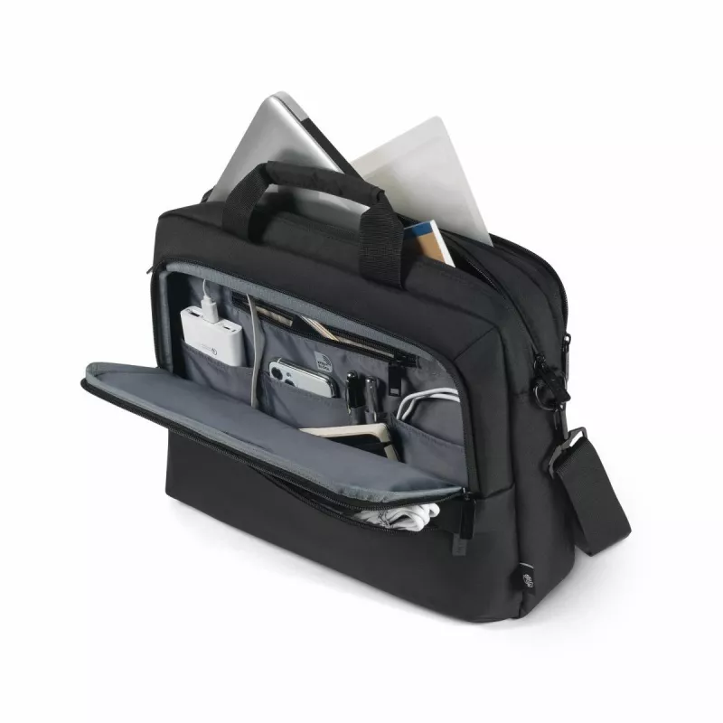 DICOTA Eco Top Traveller Core – 13–14,1 Zoll Notebook-Tasche – Schwarz / 300D 100 % recyceltes PET-Polyester