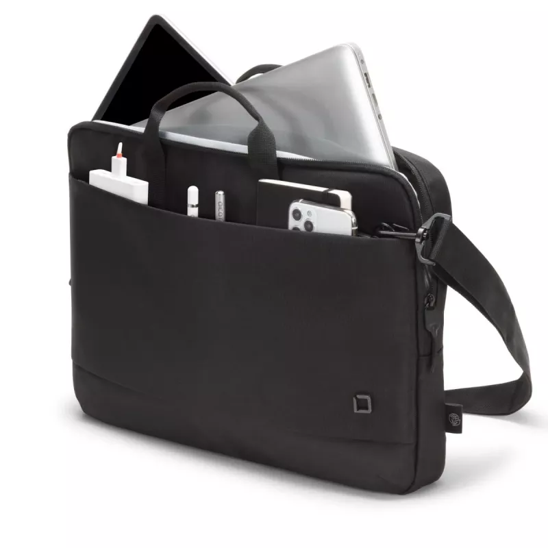 DICOTA schlank Eco Motion - 14-15,6 Zoll Notebook-Tasche - Schwarz / 600d Rpe Polyester