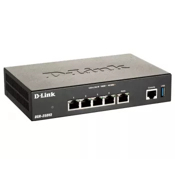 D-Link DSR-250V2/E VPN-Sicherheitsrouter, 4-Port Gigabit