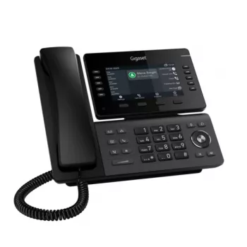 Desk DECT VoIP-Telefon Gigaset P850W IP PRO – TFT-Display, PoE, kabelgebundener und schnurloser Handapparat, Schwarz
