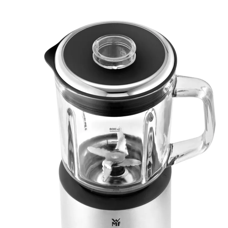 WMF KITCHENminis 0416490011 0,8 L Tischmixer 400 W Schwarz, Edelstahl, Transparent