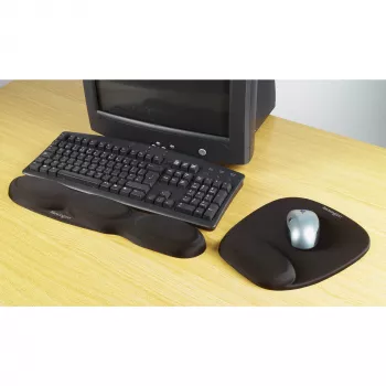 Kensington Foam-Mauspad mit integrierter Handgelenkauflage Schwarz, Schwarz, Einfarbig, Schaumstoff, Handgelenkauflage