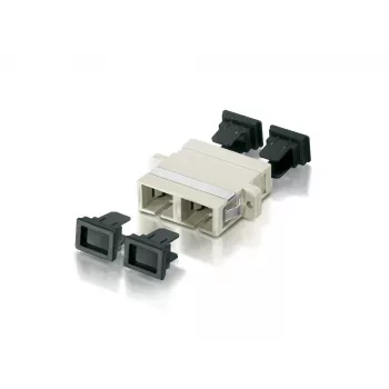 Equip SC Glasfaser-Adapter/Kupplung, OM1/OM2, SC, Beige, Multimode, 7 g, 12 Stück