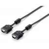 Equip HD15 VGA-Kabel, 10 m, VGA (D-Sub), VGA (D-Sub), Stecker, Stecker, Schwarz