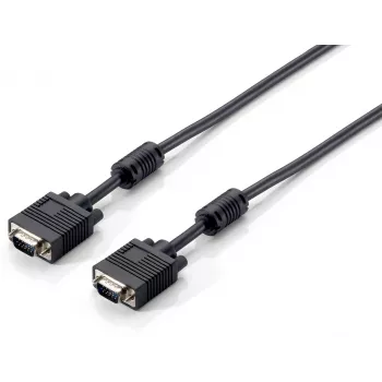Equip HD15 VGA-Kabel, 10 m, VGA (D-Sub), VGA (D-Sub), Stecker, Stecker, Schwarz