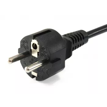 Equip 112151 Netzkabel, schwarz, 3 m, Netzstecker Typ F, C5-Kupplung