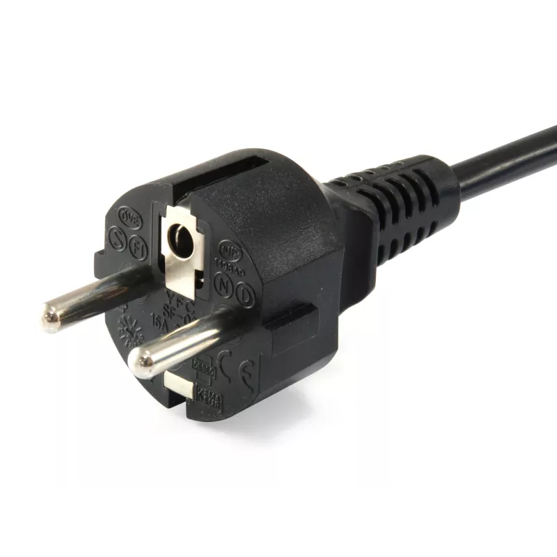Equip 112151 Netzkabel, schwarz, 3 m, Netzstecker Typ F, C5-Kupplung