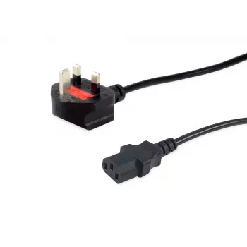 Equip UK Netzkabel, C13 auf BS1363, 5,0 m, 10 A Sicherung