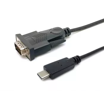 Equip USB-C-zu-Seriell-DB9-Kabel M/M 1,5 m Schwarz