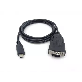 Equip USB-C-zu-Seriell-DB9-Kabel M/M 1,5 m Schwarz