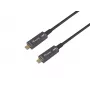 Equip USB-C zu C Aktives Optisches Kabel, M/M, 5,0 m, PD 60 W, 4K/60 Hz, 10 Gbit/s, Video+Daten+PD