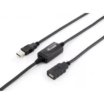 Equip USB 2.0 Typ A aktives Verlängerungskabel Stecker auf Buchse, 10 m