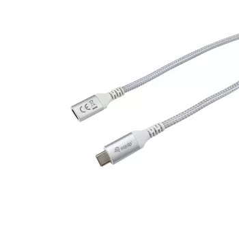 Equip USB 3.2 Gen 2 C-auf-C-Verlängerungskabel, 1,0m, M/F, 4K/60Hz, 10Gbps, Weiß